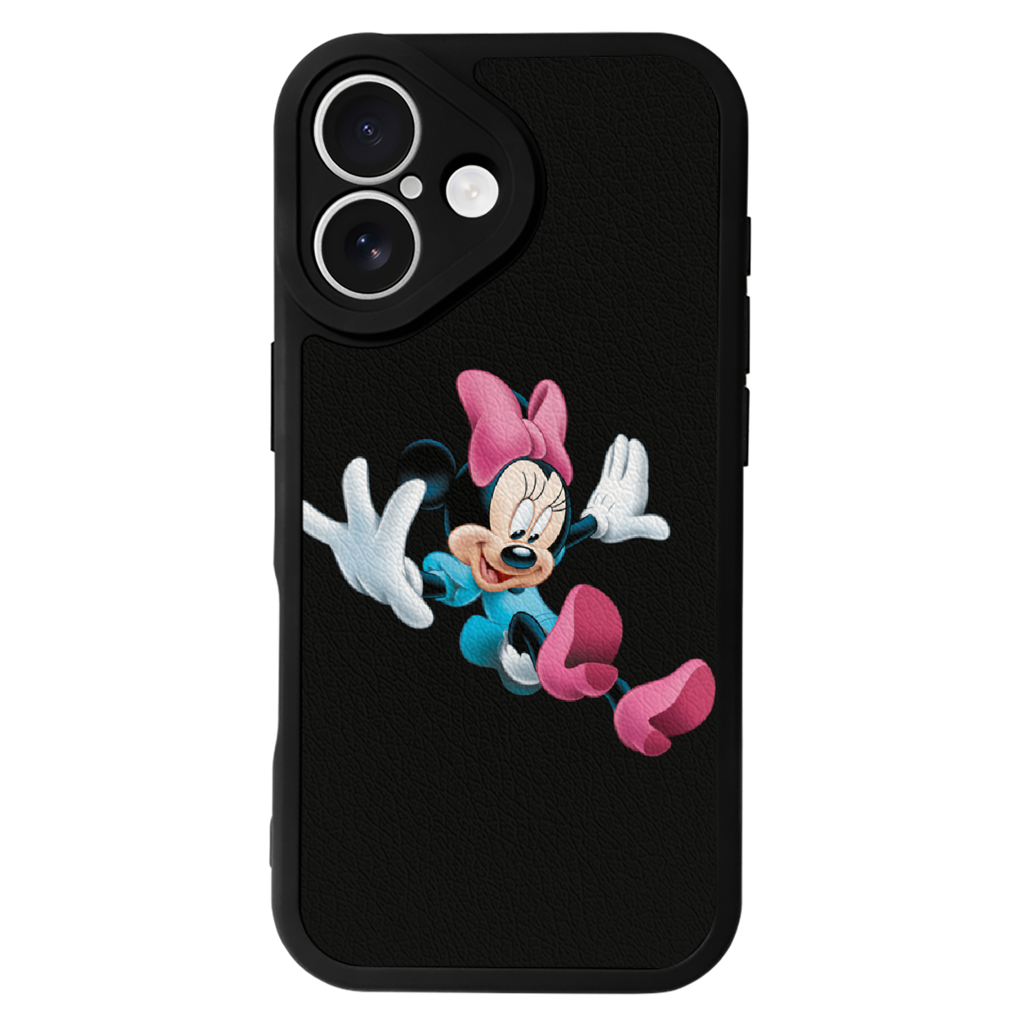 （画像用） ミッキーマウス Mickey Mouse 【iPhone 16シリーズ対応】シリコンスマホケース（レザー調） 材質：シリコン